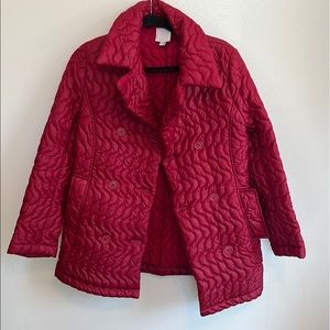 Paola Frani made in Italy red puffer coat